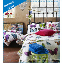 Butterly Polyester Print Bedding Quilt (set)